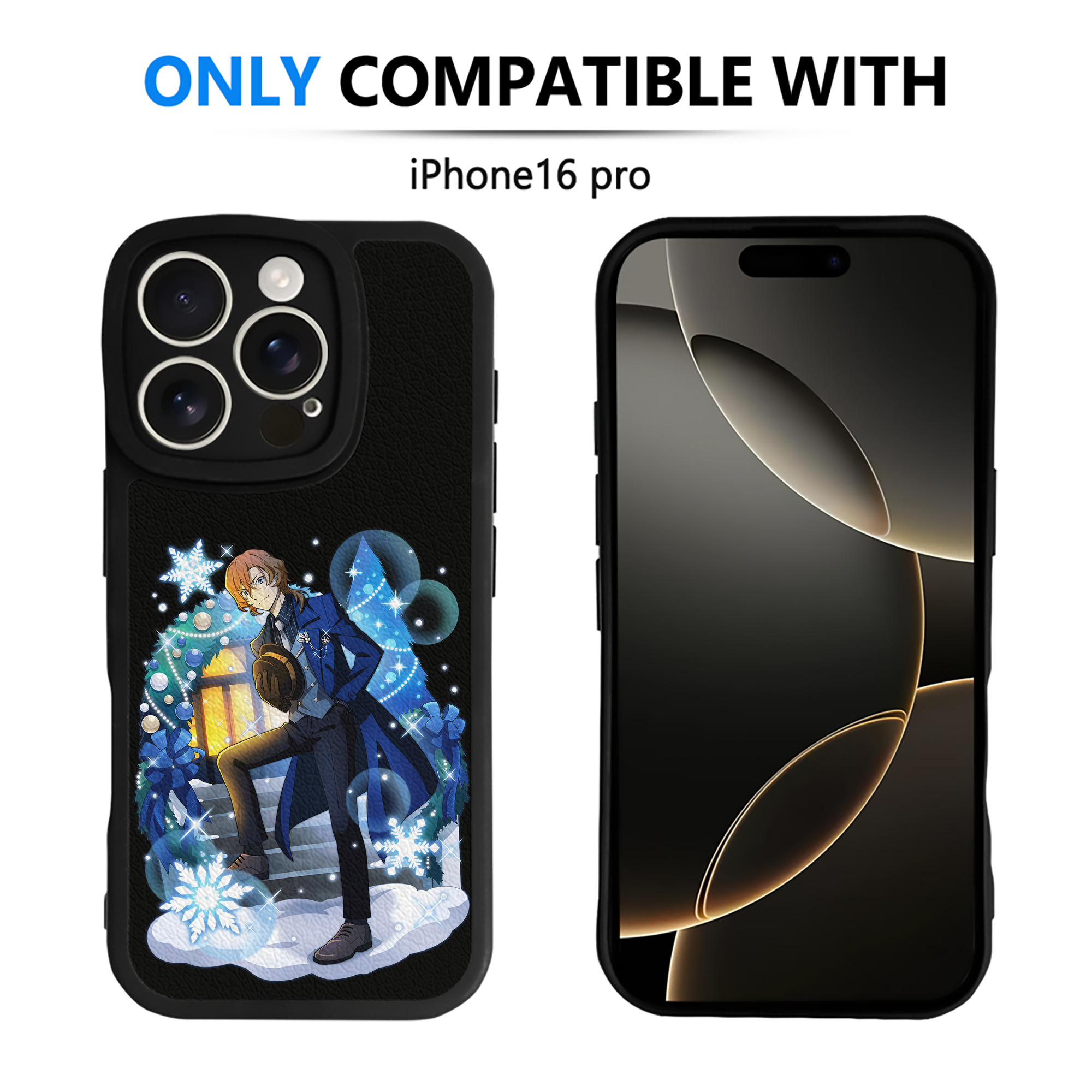 （画像用） 文豪ストレイドッグス Bungo Stray Dogs 【iPhone 16シリーズ対応】シリコンスマホケース（レザー調） 材質：シリコン